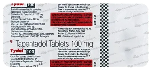tydol 100mg tablet 10's